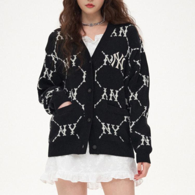 MLB Old Flower Sweater Unisex Black 3AKTM0214-50BKS