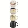 7.11 Cm 4pcs Japanese Retro Ceramics Mug Asian Chinese Coffee Cups Set for Restaurant, Diner, Farmhouse, Coffee Shop, Home