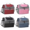 Insulated Lunch Bag Double Deck Lunch Tote Large Leakproof Expandable Lunch Box Reusable Tote Cooler Bag with Pocket for Work Picnic Outdoor