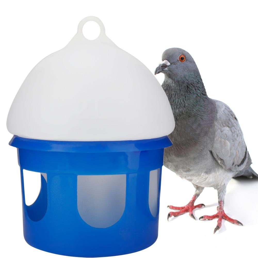 White Storage Bottle Bird Water Feeder ABS Bird Water Dispenser Stable Pigeon Feeder Indoor Use