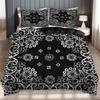 Classic Black Paisley Art Flower 3D Printed Quilt Cover Vintage Bedding Cover Home Polyester Textiles Duvet Cover Pillowcase