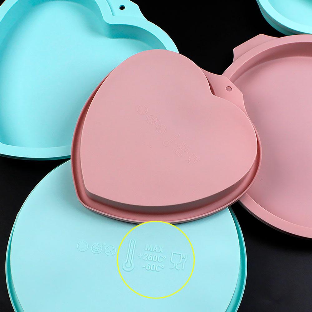 Silicone World 6/8-дюймовые силиконовые формы для тортов DIY Муссовый Радужный Многослойный Форма для торта Круглая Форма Сердца Форма для выпечки Инструменты для выпечки