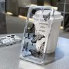 For iPhone 15 14 Pro Max 13 12 Mini 11 Pro XR X XS Max 8 7 Plus Cover Shockproof Butterfly Print Clear Silicone Soft Phone Case