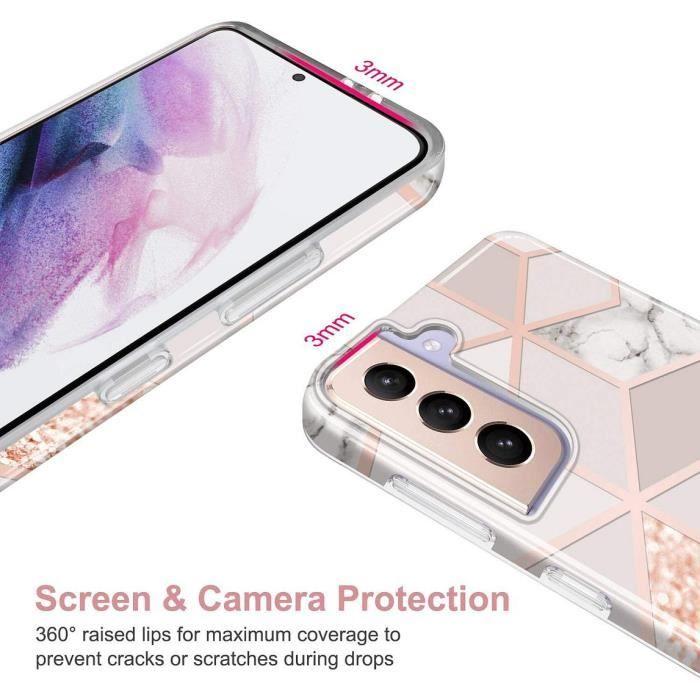 Protective Case - BOOLING - for Samsung Galaxy S21 - Slim TPU - Pink - Shockproof and Scratch-resistant