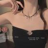 High-End Black Star Beaded Choker Necklace for Women - Elegant, Versatile Clavicle Chain