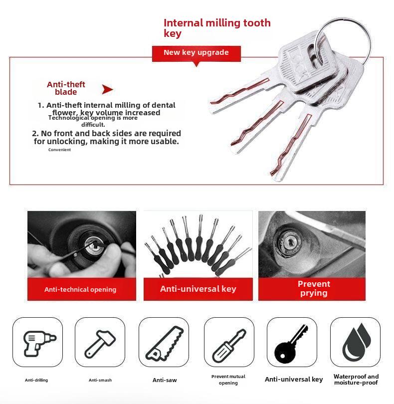 U-Shaped Anti-Theft Waterproof Lock for Bicycles, Electric Vehicles, and Motorcycles