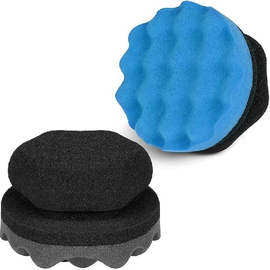 2 Pack Large Tire Shine Applicator Pad, Tire Hex Grip Applicator, Tire Shine Car Detailing Foam Sponge Tool, Reusable Car Cleaning Supplies After Car