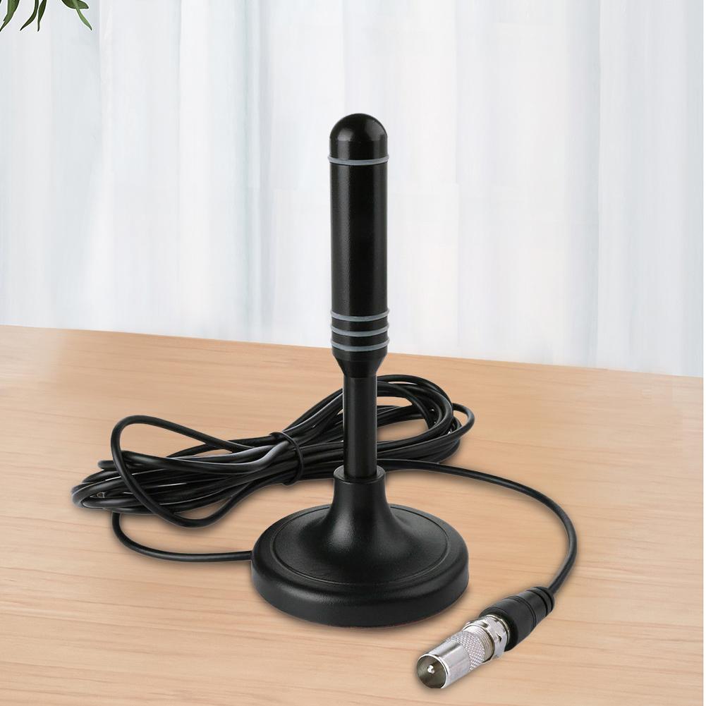 Portable TV Antenna 300cm Coax Cable Digital TV Antenna DVB-T DVB-T2 DAB Indoor Outdoor Digital HD Freeview Aerial for Smart TV