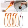 Drain Clog Remover Set Pipe Unblocking Hook Hair Catcher Drain Auger Cleaner Tool Bendable Metal Unclogger Hair Cleaner
