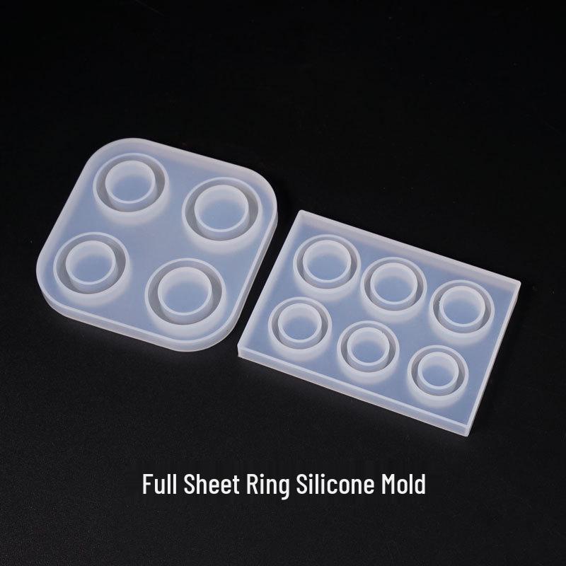 Силиконовая форма для DIY-изделий из эпоксидной смолы и кристаллов для бижутерии - Круглая и с шестью ячейками