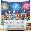 Счастливого Рождества, рождественские украшения, гобелен с принтом, украшение для дома, гостиной, спальни, стены, полиэстеровый гобелен