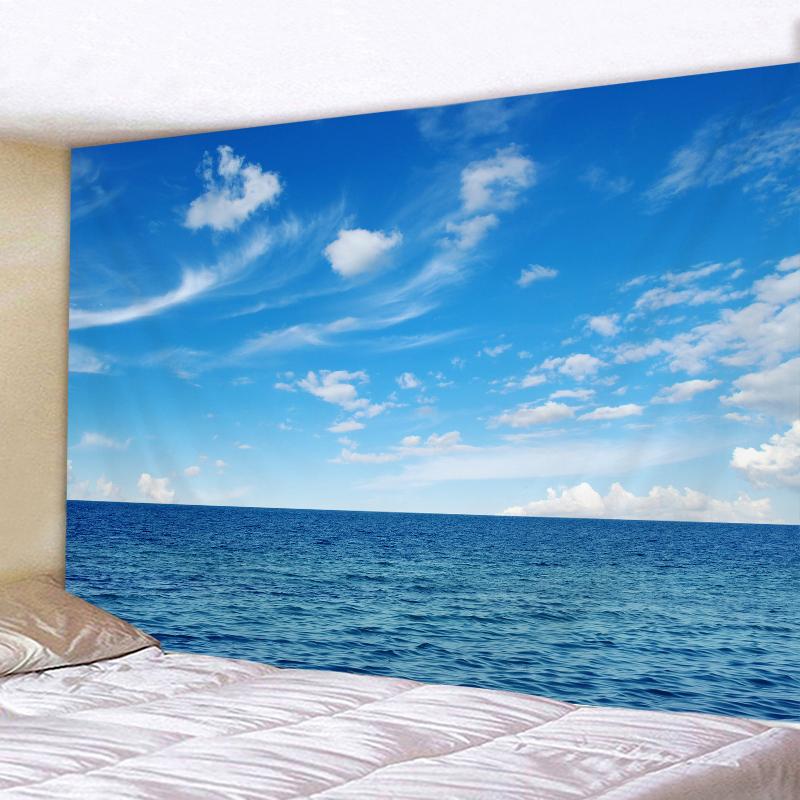 Home Decor Tapestry Landscape Wave Tapestry Ceiling Home Decor Tropical Tree Beach Wall Hanging Sunset Sea Tapestry 230x150cm