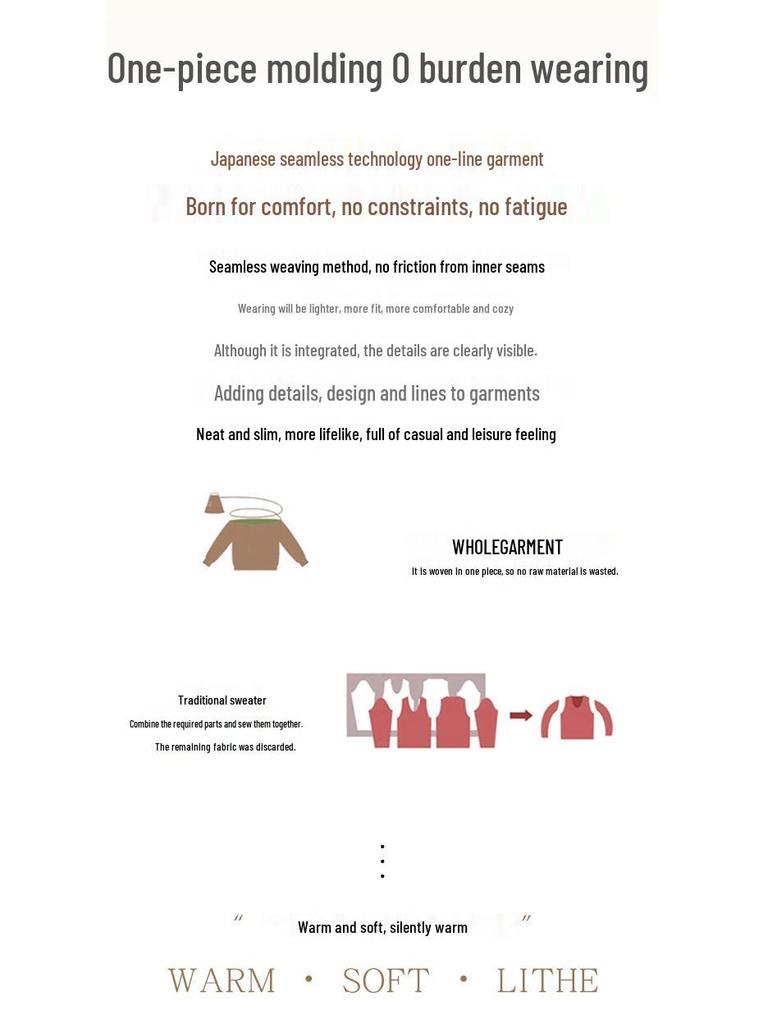 Женский свитер из 100% шерсти с V-образным вырезом, облегающего кроя - Пуловер крупной вязки для осени/зимы