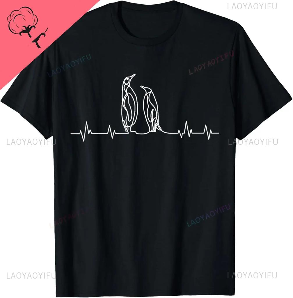 2025 new model Penguin Hebeat s Unisex Unisex TShirt Customizable Harajuku Cotton Graphic T Shirts Camisas Streetwear