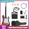 Solid Wood Paulownia Body Maple Neck Electric Guitar Portable 6 String Rock Guitar Musical Instruments