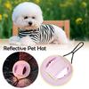 Reflective Pet Cap for Night Walk Safe Dog Hat with Adjustable Neck Strap Breathable Puppy Walking Hat Camping Gear