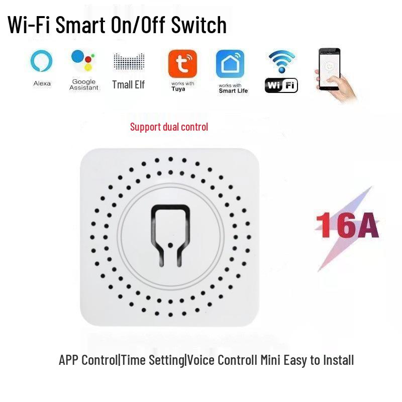 Умный мини-переключатель WiFi On/Off с голосовым управлением и скрытым управлением через приложение
