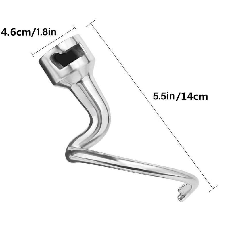 Спиральный крюк для теста из нержавеющей стали для кухонного миксера, инструменты для смешивания муки, бытовые инструменты среднего размера