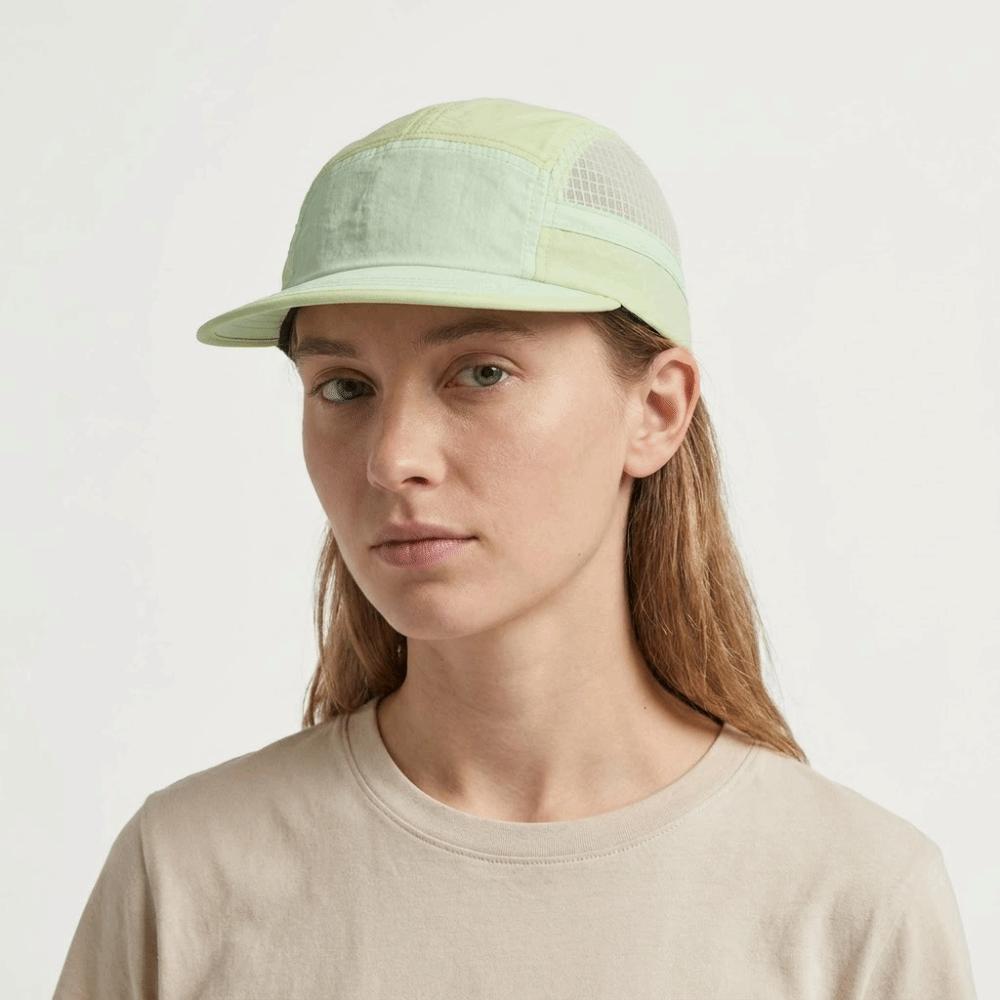 Color-Blocked Quick-drying Baseball Cap Retro 5-panel Soft Brim Breathable Peaked Cap Hip Hop Adjustable Mesh Running Caps