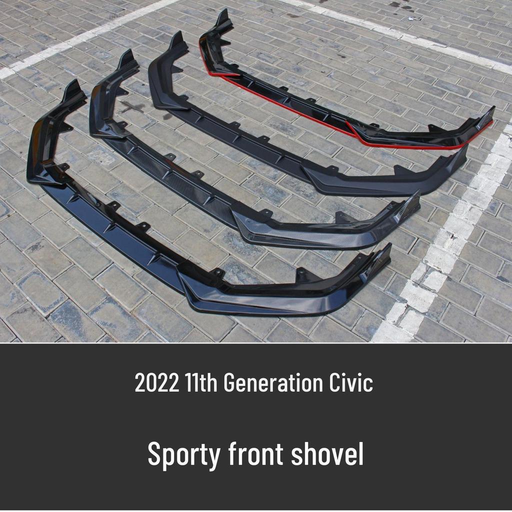 Улучшения для Honda Civic 11-го поколения 2022 года: передний сплиттер, задний спойлер, диффузор, жалюзи, задний бампер.