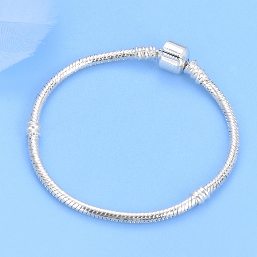 High Quality Bracelet 925 Sterling Silver Classic Bucket Buckle Bracelet Fit Original Charm Beads DIY Women's Jewelry Gifts