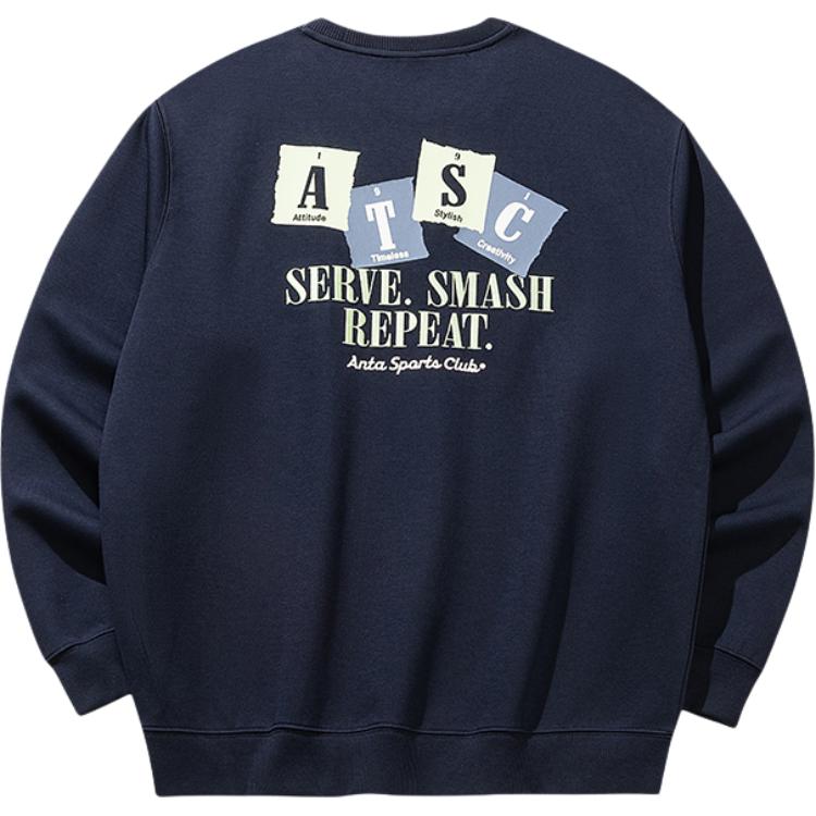 Men's ANTA Life Collection Sweatshirts Men's Indigo Blue Crew Neck Moderate