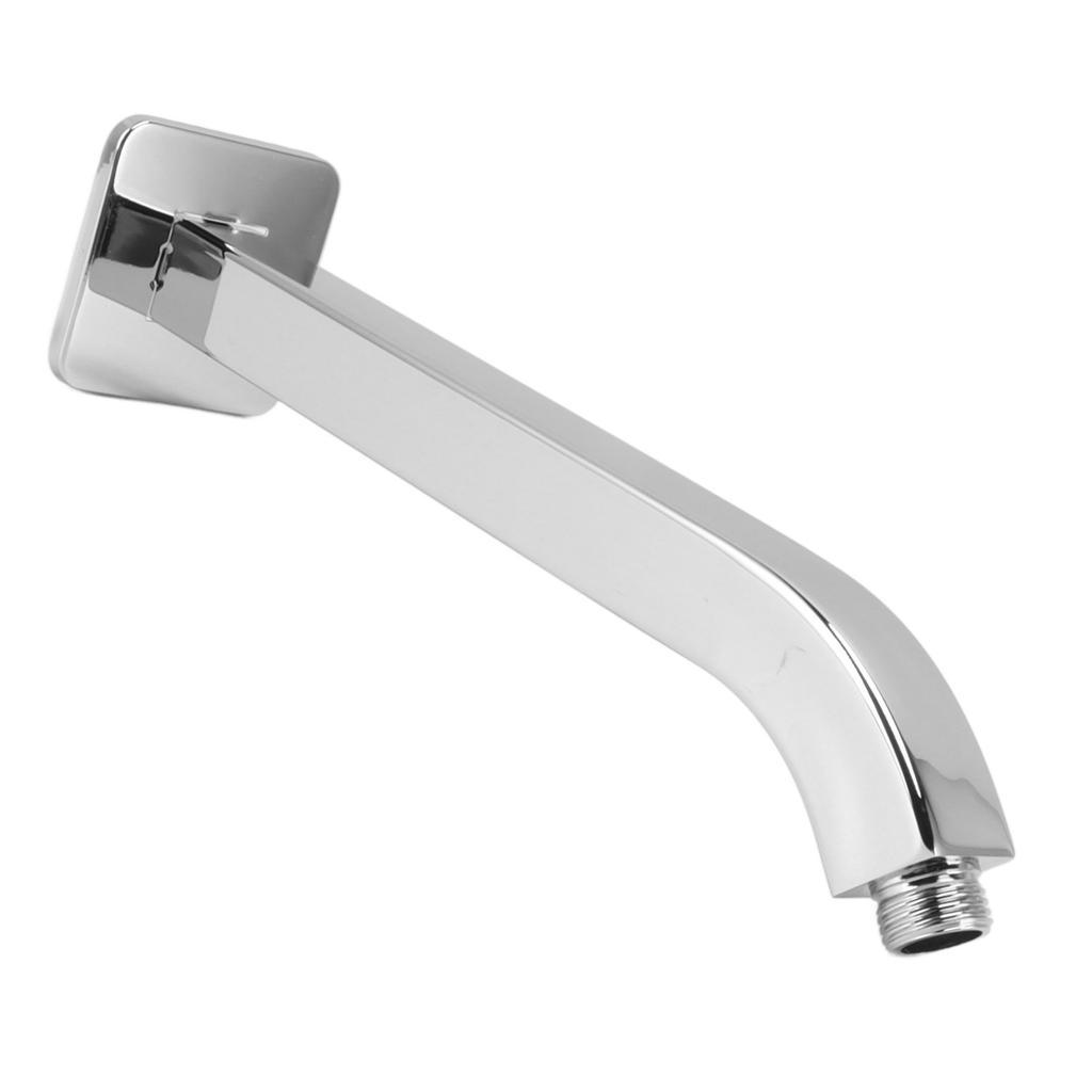 Shower Head Arm Square Brass Wall Mounted Rustproof 10in Shower Head Extension Arm for Bathroom