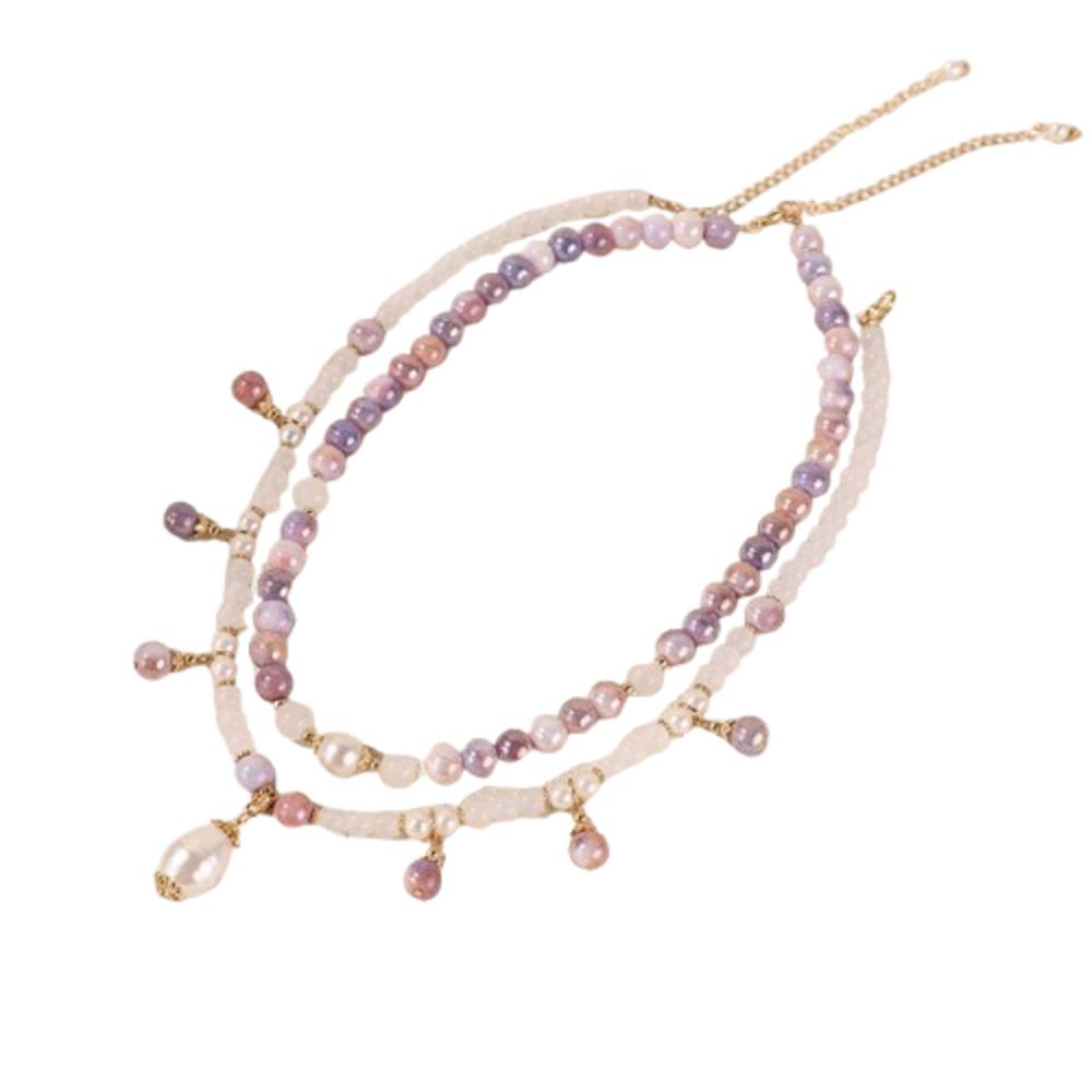 Модное красочное хрустальное ожерелье, милый браслет-цепочка, ювелирные изделия, цепочка для ключиц, жемчужные украшения