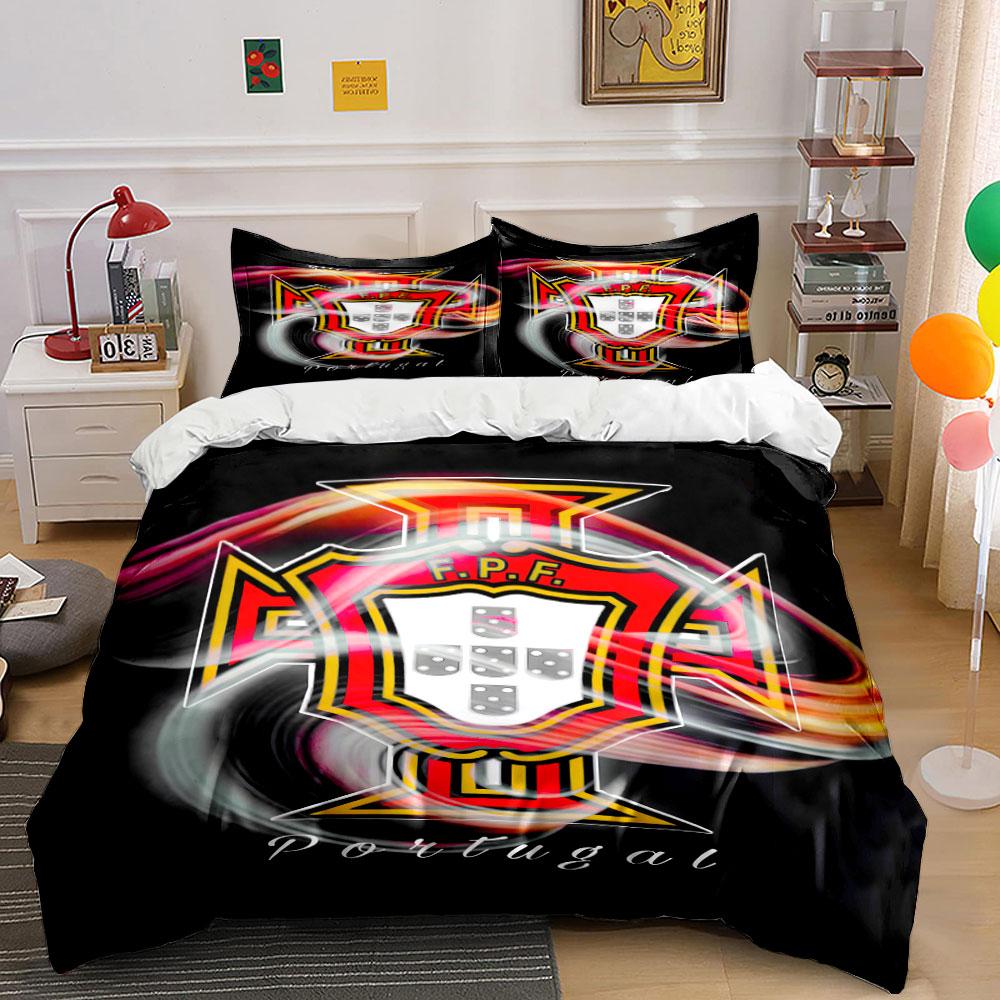 Portuguese football team emblem. Bedding sets Duvet cover sets Duvet covers Pillowcases(1 * Duvet Cover 2 * Pillowcases without duvet insert)