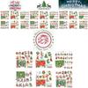 Festive Acrylic Christmas Diy Blind Box Keychain Set With Sparkling Diamond Art 15 Pieces