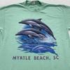 Винтажная футболка 90-х DOLPHIN MYRTLE BEACH SOUTH CAROLINA РАЗМЕР MEDIUM/LARGE природа серфинг