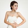 SLBRIDAL Luxury Sparkling Bridal Cubic Zircon Necklace Earring Set Wedding CZ Jewelry Set Women Prom Jewelry
