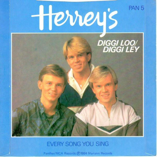 7-дюймовая пластинка HERREY'S - Diggi Loo/Diggi Ley PAN5 Panther Records 1984 UK Pop Б/У