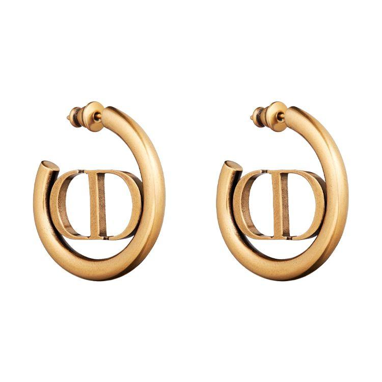 Dior 30 Montaigne Серьги-кольца Винтажное золото Женские серьги E1285MTGMT-D907