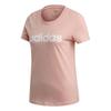 Essentials Round Neck Letter Print Short Sleeve Regular T-Shirt Women Tops Glowing-Pink FM6423