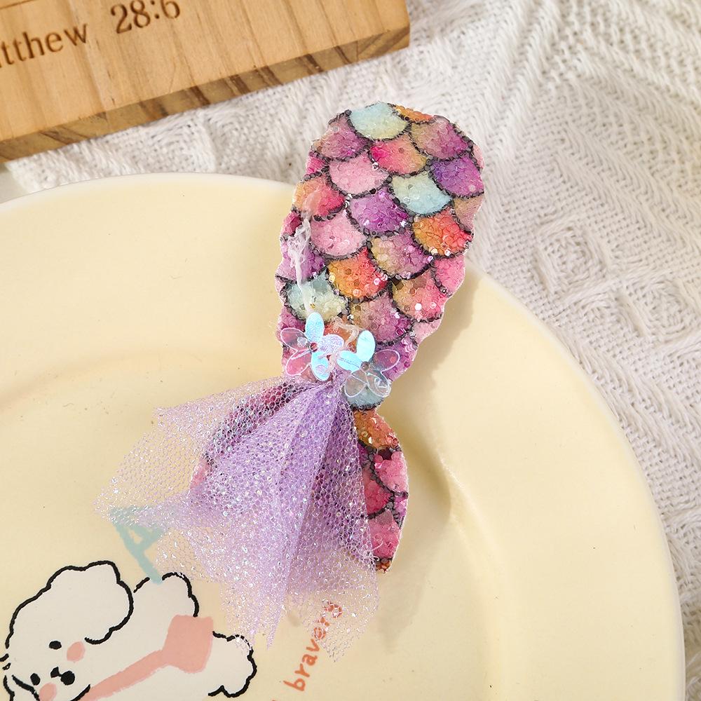 Mermaid Sequin Hairpin Clip for Girls - Cute Princess Bangs Headdress