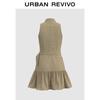 UR 2025 Осеннее Ретро Повседневное Платье А-силуэта без рукавов с поясом