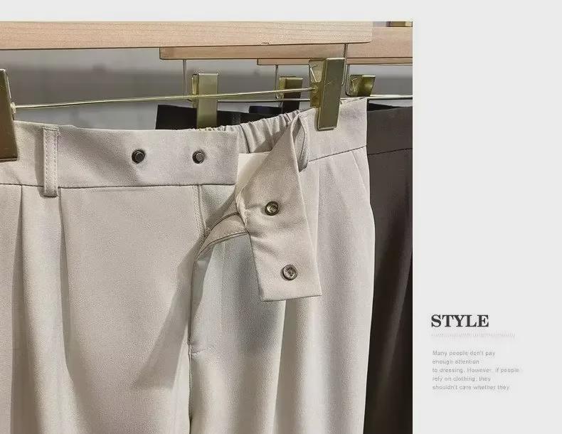 Мужские модные укороченные шаровары в корейском стиле — универсальный, драпированный костюм, подходящий для весны и лета