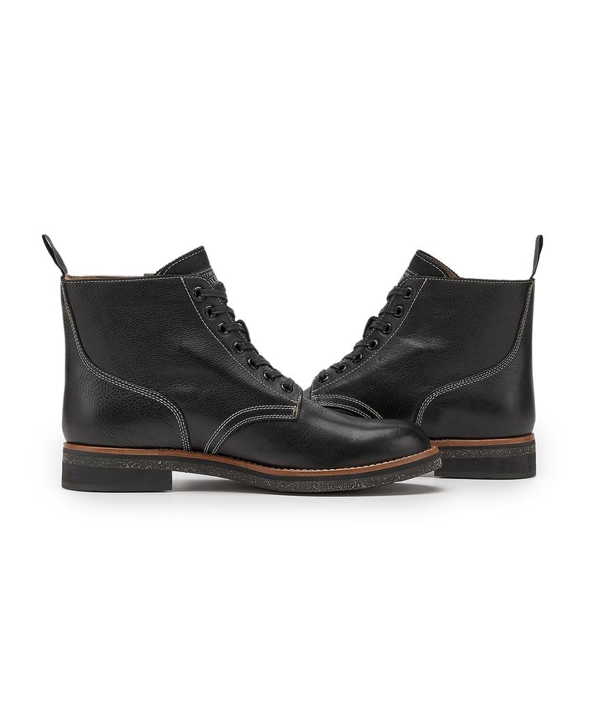 Polo Ralph Lauren Tumbled Leather Boots - Black