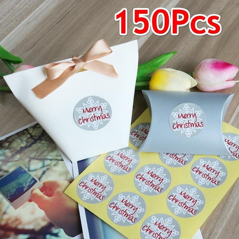 10 Pages 150pcs Christmas Stickers XMAS Tree Labels Seals Stickers Decoration Gift
