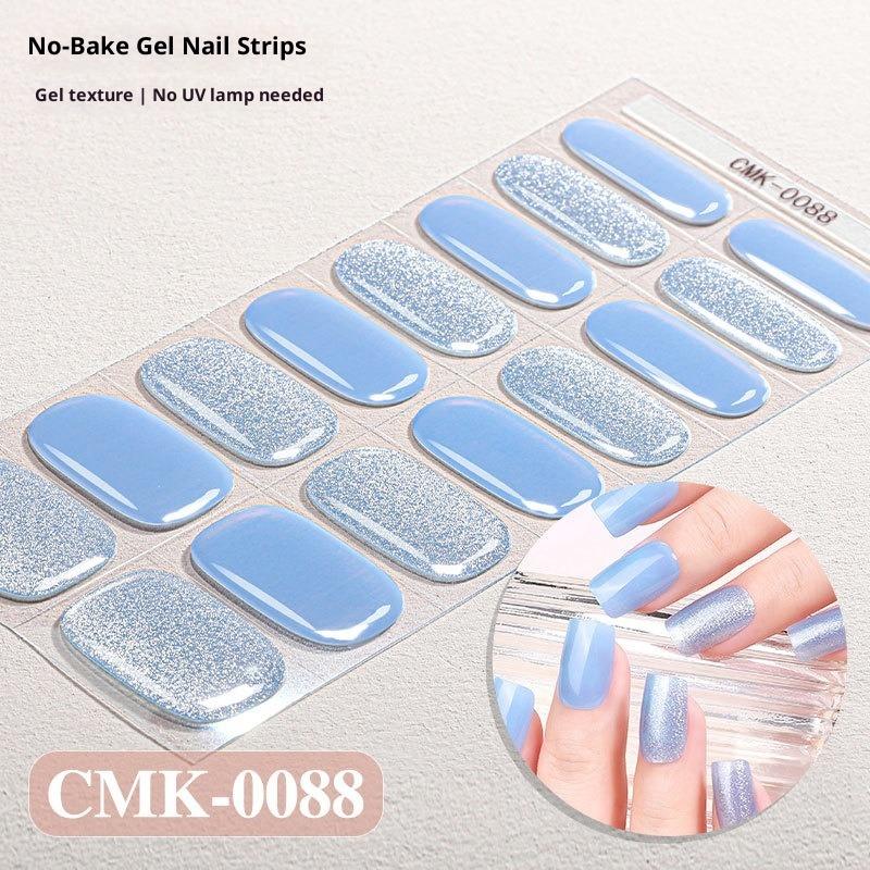 Наклейки для ногтей «кошачий глаз» без запекания или УФ-защиты, трансграничные цветочные, клетчатые, в горошек гелевые наклейки для ногтей