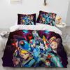 Rockman Megaman Game Bedding Set Game Fans Gift Bedroom Decor For Kids Adults Duvet Cover Set King Queen Size Bedding Set