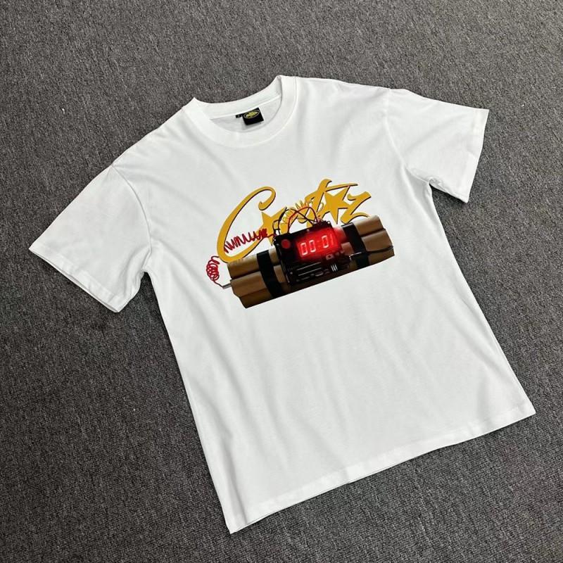 Unisex Oversized Streetwear Tee With Retro Geometric Print Cotton T-Shirt Men Women