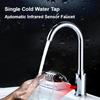 Basin Faucet Deck Mounted Automatic Infrared Sensor Faucet Single Cold Water Faucet Bathroom Basin Electrical Auto Sensor Tap