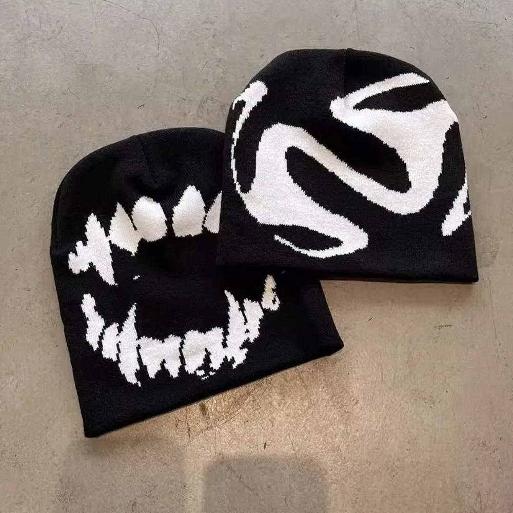 Fashion Y2k Streetwear Women Hat Pullover Warm Knitting Hat Hip Hop Beanies Hats