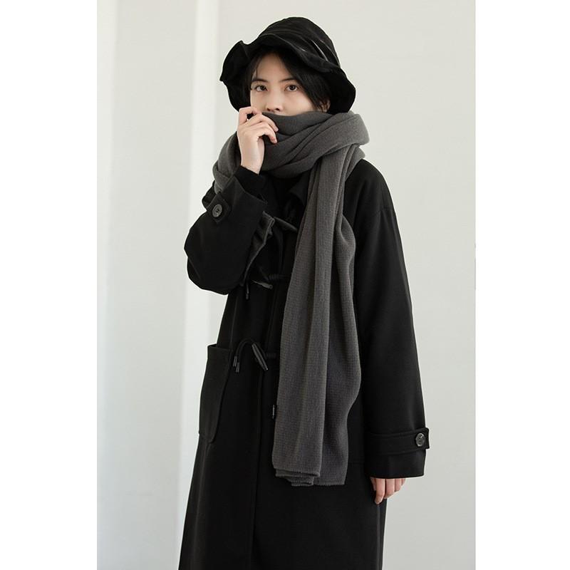 Johnature Soft Solid Color Scarve Men Women Couples Necks Shawls Winter Warm Casual Scarf