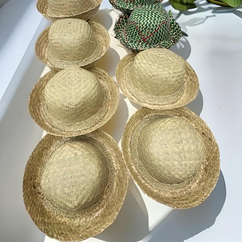 Handmade Wheat Straw Wide Brim Sun Hat - Breathable Weaved Cap for Outdoor Fishing, UV Protection Summer Hat