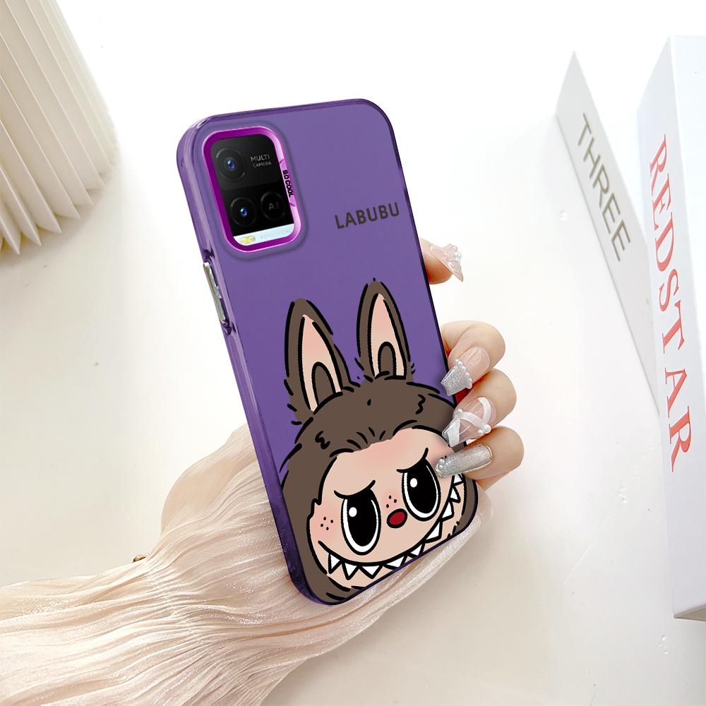 Окрашенный узор, красочный серебристый, двухсторонний, жесткий, противоударный чехол для телефона Vivo