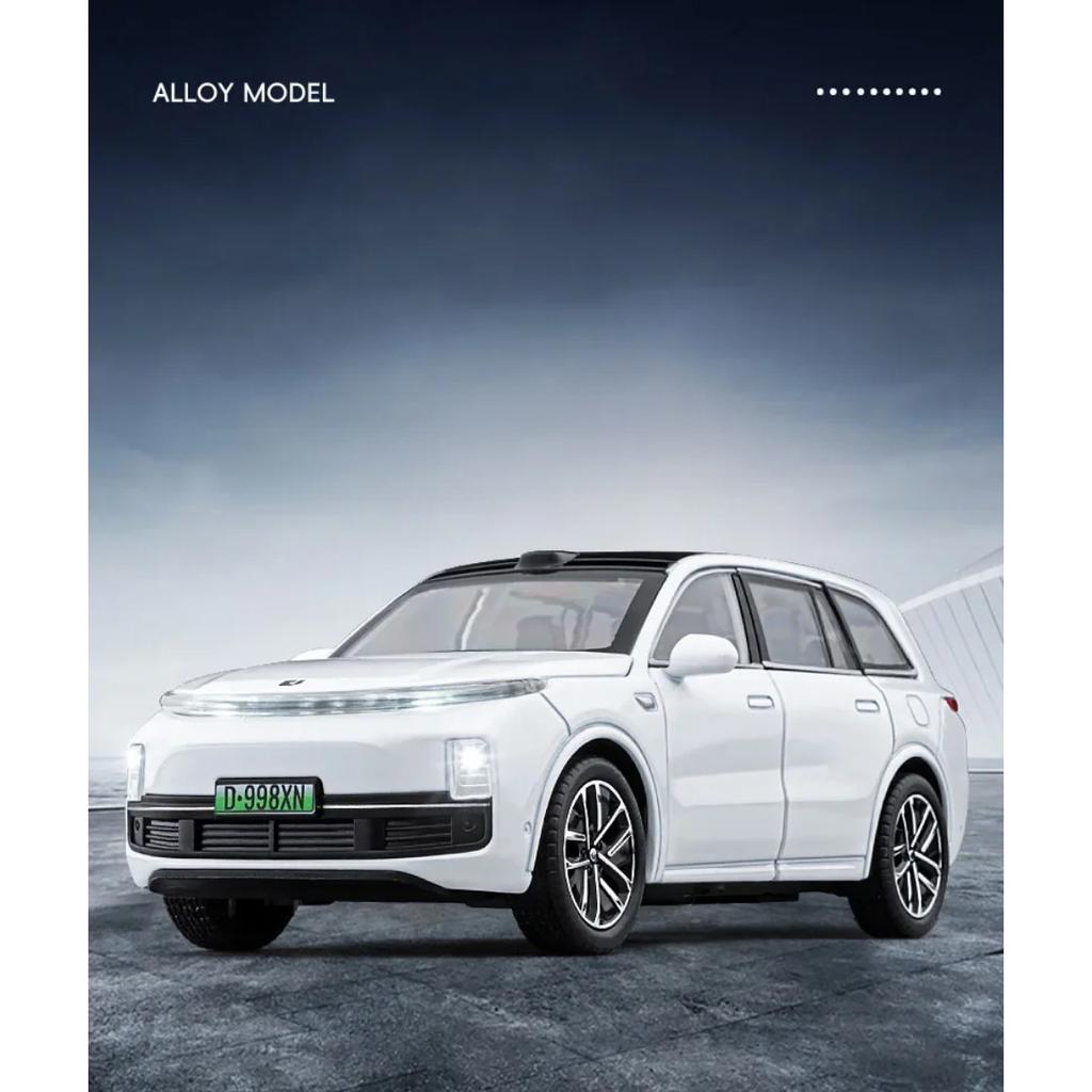 1/32 LEADING IDEAL L9 SUV New Energy Alloy Car Model Diecast Metal Vehicles Model Sound Light Simulation Ornament Kids Toy Gift