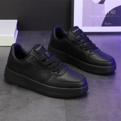 Черные туфли кеды мужские и женские весна и осень 2025 новые на толстой подошве увеличивающие рост белые туфли спортивные и повседневные одинарные туфли модные мужские